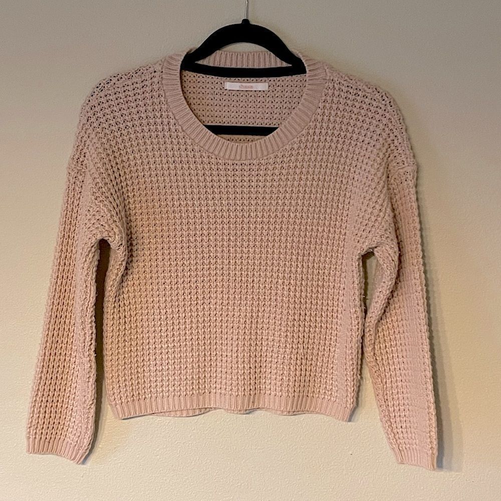 Shasta Girls Knit, Light Pink Sweater. Size Large.